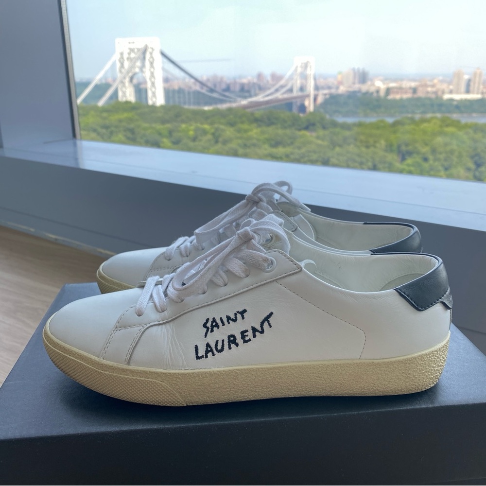 Saint Laurent Court Classic SL/06 Embroidered Sneakers